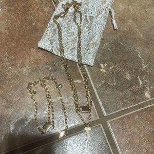 Jcrew necklace and bracelet set lock and key